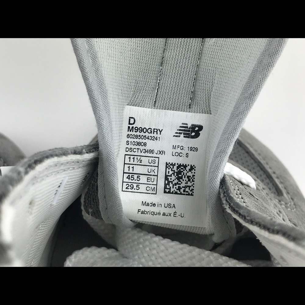 New Balance 990 Made In USA (M990GRY) - Size 11.5 - Picture 6 of 16